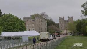 Preparativi al Castello di Windsor per concerto in onore di Re Carlo III