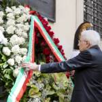 Aldo Moro, omaggio di Mattarella in via Caetani a 45 anni da uccisione