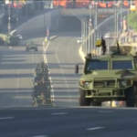 Parata Mosca, veicoli militari verso Piazza Rossa