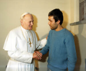 Incontro Ali Agca con Giovanni Paolo II