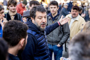 Mercato di Papiniano, dichiarazione di Matteo Salvini a Milano
