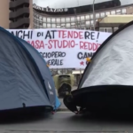 Caro affitti, studenti con le tende sotto la Regione Lazio