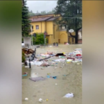 Maltempo, strade sommerse da acqua e rifiuti a Cesena