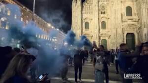 Champions, l’Inter in finale: i festeggiamenti in Duomo
