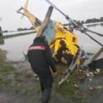 Maltempo, cade elicottero nel Ravennate: 4 feriti