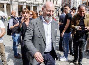 Emergenza Emilia Romagna - Stefano Bonaccini lascia Palazzo Chigi al termine dell’incontro con il governo