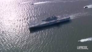 New York, parata di navi della Marina nell’Hudson