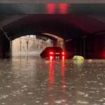 Maltempo a Brescia, allagate strade e sottopassi