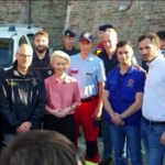 Maltempo, von der Leyen a Cesena si congratula con Protezione civile