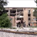 Donetsk, le immagini del bombardamento dalla tv russa