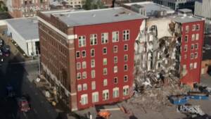 Usa, crolla palazzo in Iowa: le immagini dopo il collasso