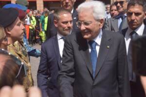 Sergio Mattarella visita le zone alluvionate in Emilia Romagna