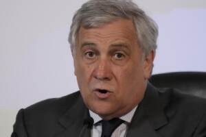 Roma - Il Ministro degli Esteri Antonio Tajani in conferenza stampa