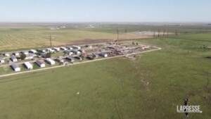 Usa, tornado in azione in Texas: drone riprende zone colpite