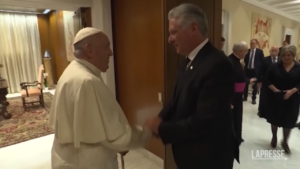 Vaticano, il presidente cubano Diaz-Canel ha fatto visita al Papa