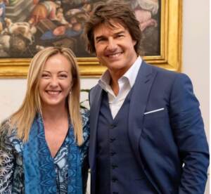 Tom Cruise a Palazzo Chigi con Giorgia Meloni