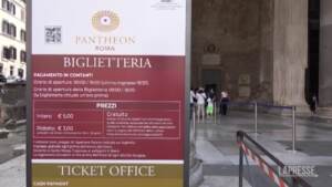 Roma, primo giorno a pagamento per la visita al Pantheon