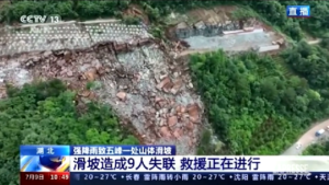 Frana in Cina, almeno nove dispersi