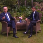Gb-Usa, Sunak e Biden conversano nel giardino di Downing Street