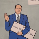Milano, in via Volturno un nuovo murale di Berlusconi