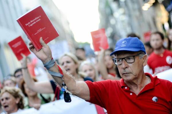 Palermo, corteo in ricordo del giudice Paolo Borsellino