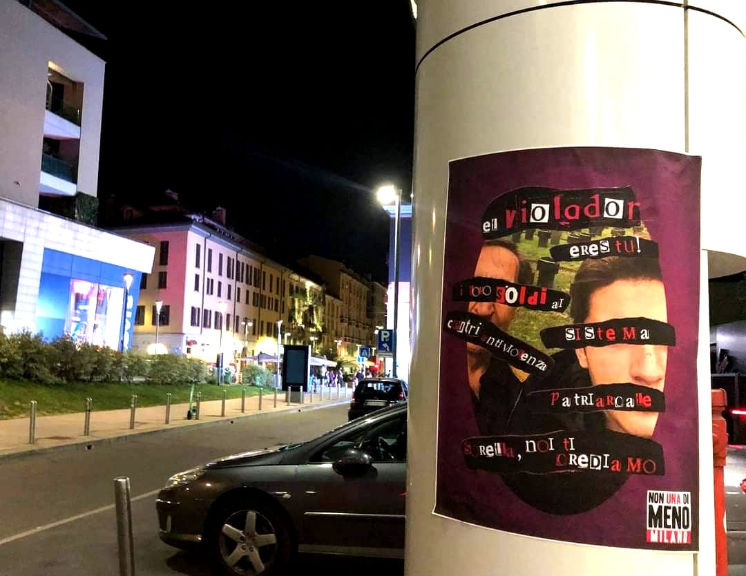 La Russa jr, manifesti a Milano con foto padre e figlio: “Gli stupratori siete voi”