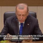 Ucraina, Erdogan: “Credo Putin voglia che l’accordo sul grano continui”