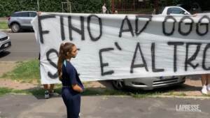 Cuadrado all’Inter, ultras mostrano striscione sotto sede Coni