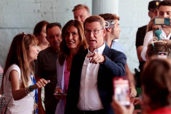 Alberto Nuñez Feijóo al voto in Spagna