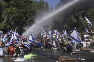 Israele - Protesta contro i piani del governo del primo ministro Benjamin Netanyahu