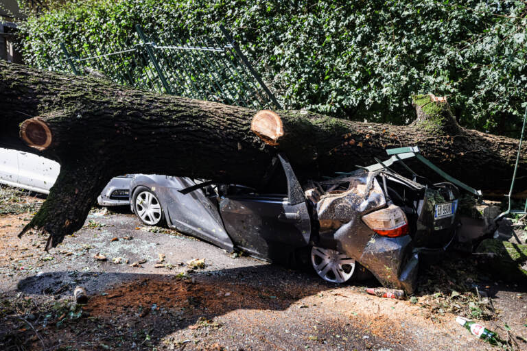 Maltempo a Milano, forte tempesta causa ingenti danni