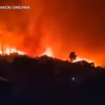 Croazia, maxi incendi a Soline e Dubrovnik: le immagini dei roghi