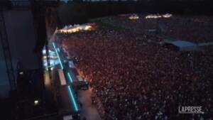 Springsteen in concerto a Monza, le immagini dal drone