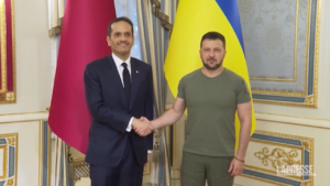 Ucraina, Zelensky incontra il primo ministro del Qatar