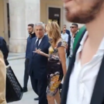 L’Aquila, giro in centro storico per Antonio Tajani