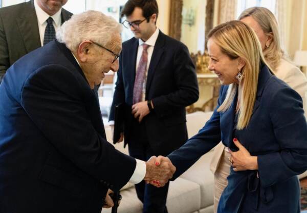 Il Presidente del Consiglio Giorgia Meloni incontra Henry Kissinger