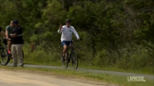 Joe Biden e la moglie in bicicletta nel Delaware