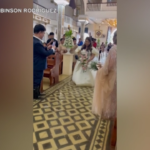 Tifone Filippine, coppia si sposa in chiesa allagata
