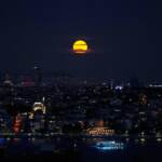 La superluna nel mondo