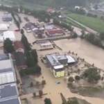 Alluvioni in Slovenia, le impressionanti immagini aeree