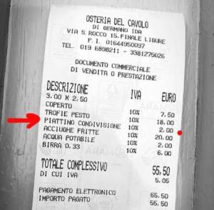 Savona, 2 euro per dividere un piatto di trofie: la denuncia di Lucarelli