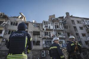 Distruzione causata da missili russi a Pokrovsk, nella regione di Donetsk, in Ucraina