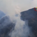 Verbania, incendio boschivo: vigili del fuoco al lavoro