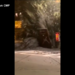 Nubifragio Bardonecchia, il momento in cui il torrente si riversa in strada