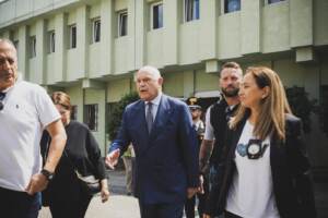 Il ministro della Giustizia Carlo Nordio in visita nella casa circondariale Lorusso e Cutugno di Torino