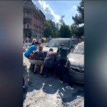Nubifragio Bardonecchia, strade e auto ricoperte di fango e detriti
