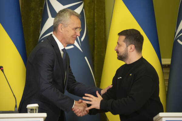 Kiev - Il Presidente Zelensky riceve il Segretario generale della NATO Jens Stoltenberg