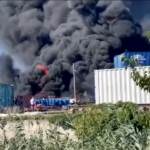 Divampa un incendio nel porto russo di Novorossiysk