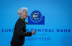 Francoforte - Il presidente della BCE Christine Lagarde partecipa a una conferenza stampa