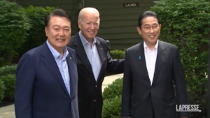 Camp David, Biden apre il vertice con Corea del Sud e Giappone